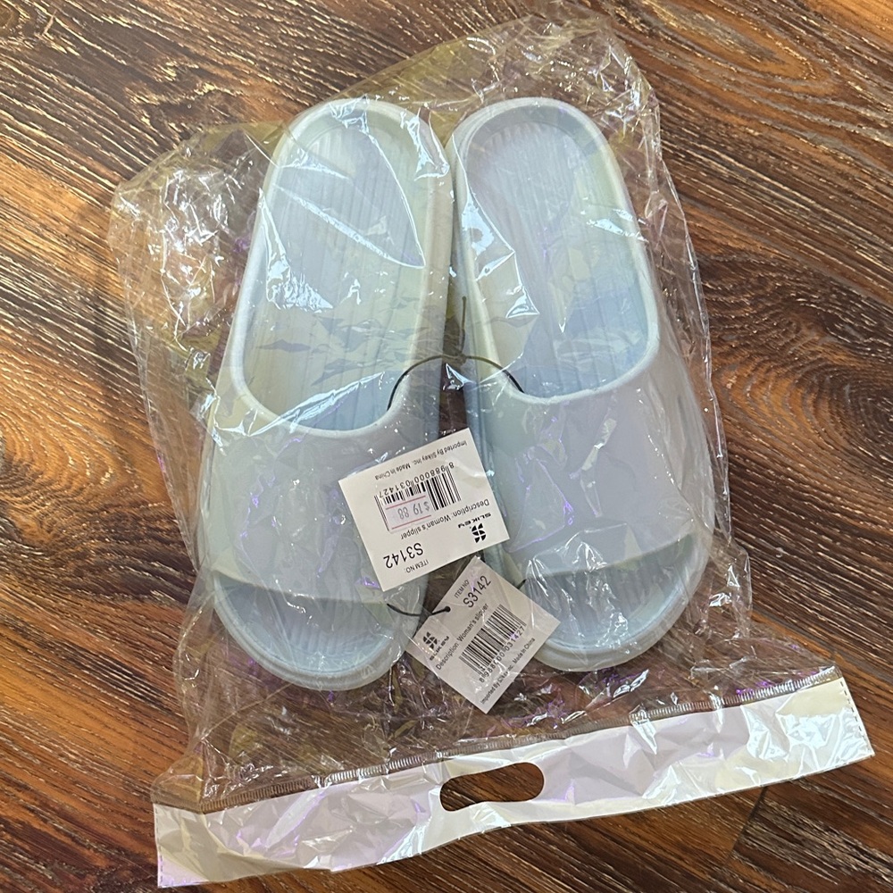 Kids Slide Sandals - White